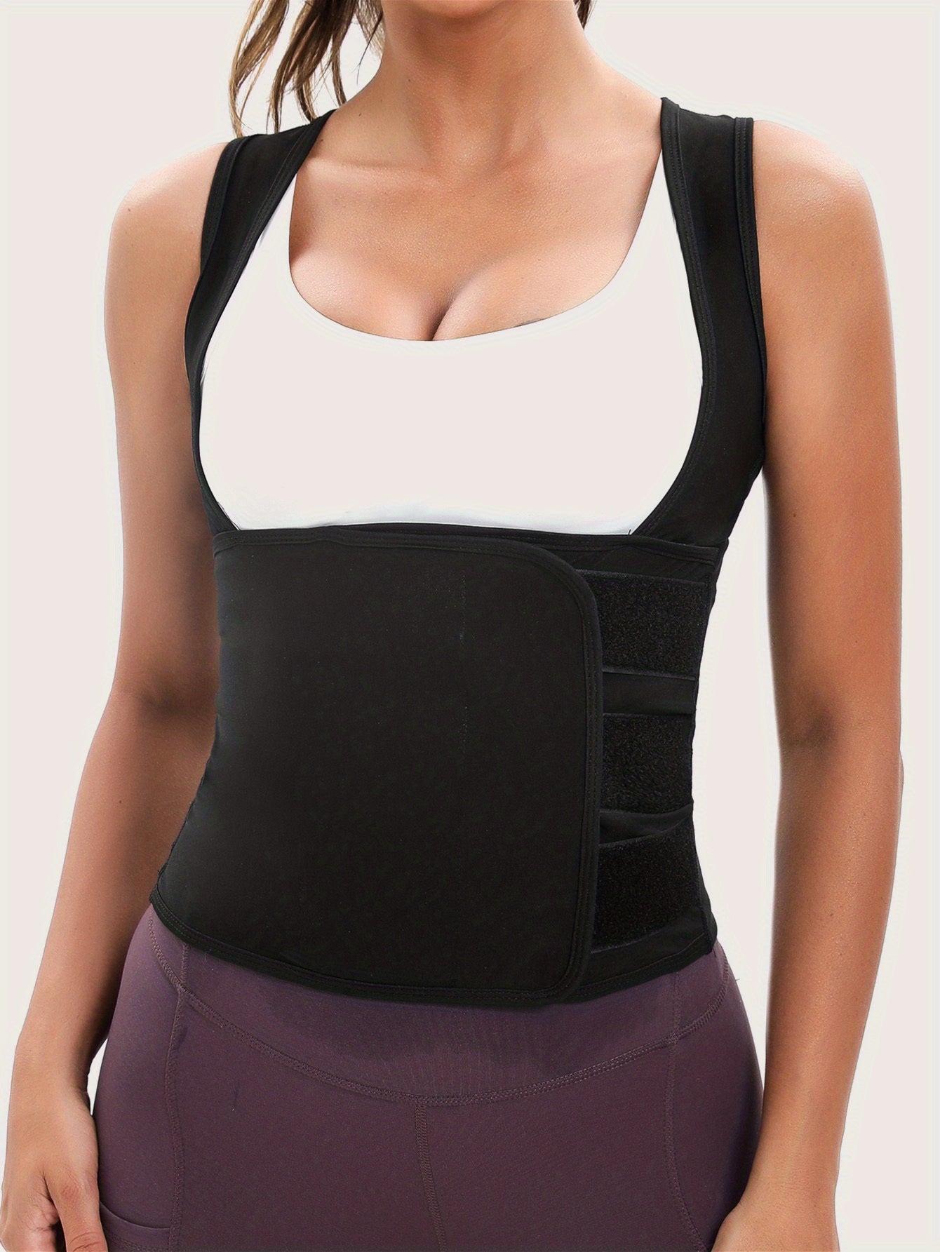 Sweat Sauna Stretchy Sports Vest: Slim Your Waist Instantly With This Body-Shaped Yoga Fitness Workout Waist Trainer For Women's Activewear!