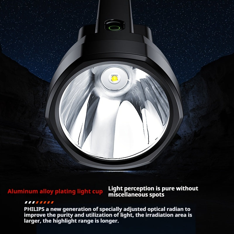 Philips Rechargeable Battery Flashlight, Ultra-Long Life, High Capacity, Portable Spotlight for Outdoor and Emergency Lighting