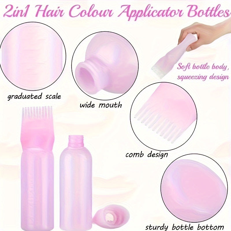 120ml Hair Dyeing Bottle with Comb Shampoo and Applicator Tool - Easy and Precise Hair Color Application