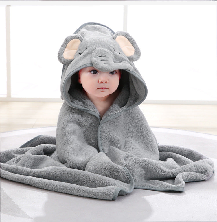 Baby Bath Towel Girl Boy Baby Towel Newborn With Hood Cartoon Coral Fleece Infant Towels Blanket Newborn Baby Bathrobe Infant, Christmas Halloween Gift