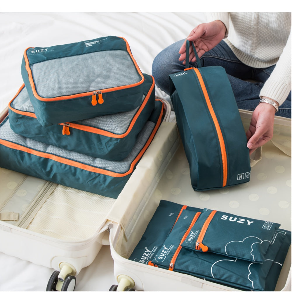 Travel Organizer Bag 7pcs Set Portable Suitcase Organizing Bag Clothes Storage Bag