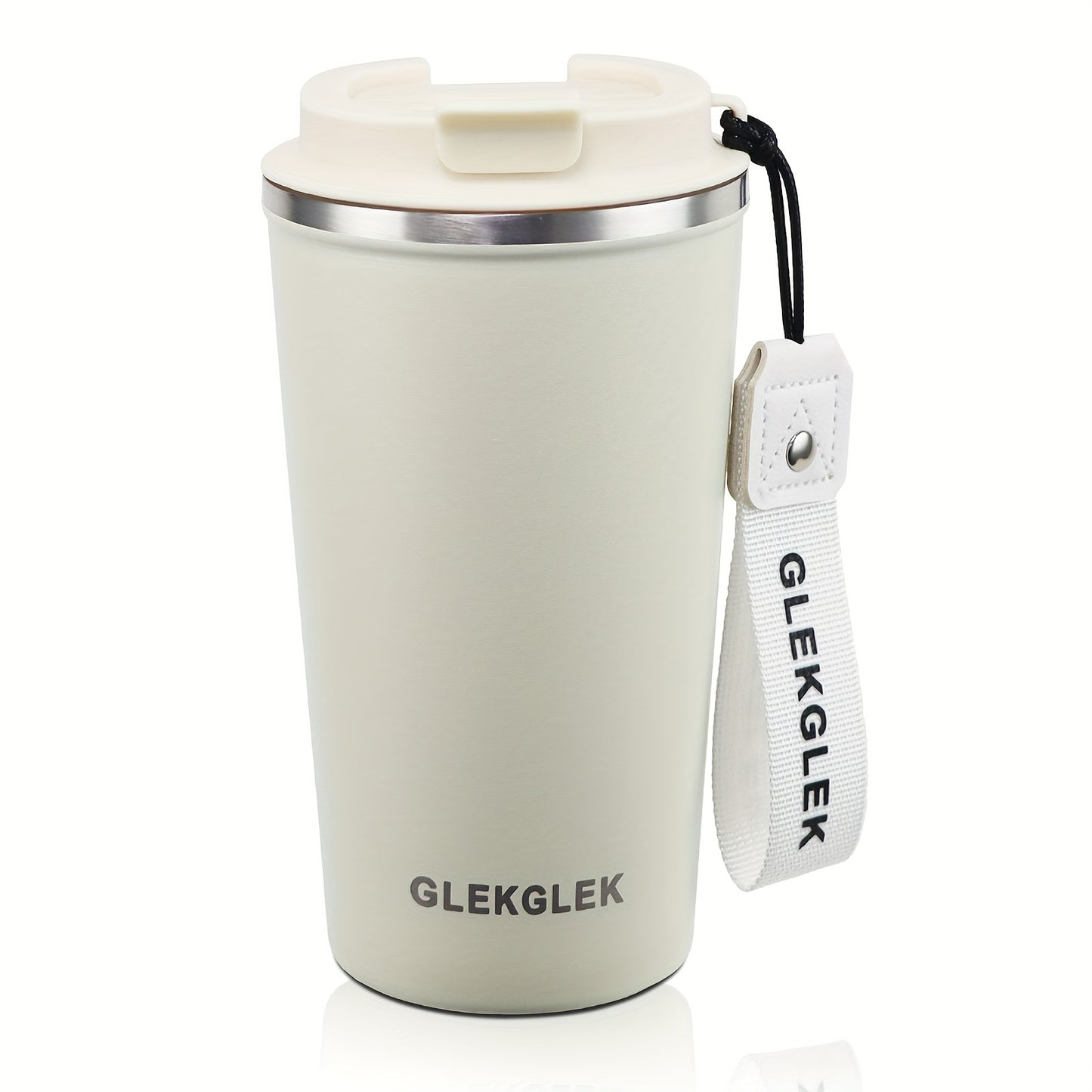 Glekglek 510ml Insulated Travel Mug with Paw Print & Heart Design - Double Wall, Spill Prevention, Dishwasher Safe, Portable Coffee Cup for Valentine'S Day, Thanksgiving, Christmas, Father'S Day, Teachers' Day, Festive Drinkw