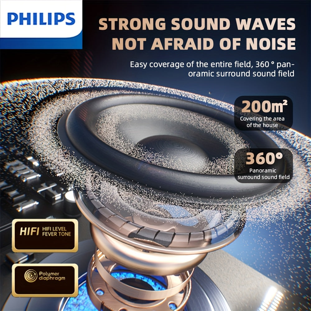 For Philips Wireless Speakers with High Fidelity Sound Quality, Low Power Consumption, Long Battery Life, and Drawstring for Easy Carrying, Portable Audio, Compact Design, Durable Build, Hiquality Audio, Usb Charging, Music L