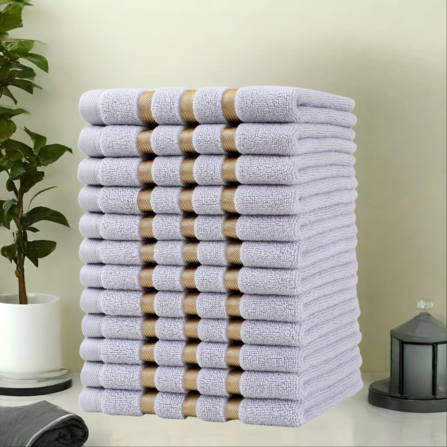 Conjunto de Toalhas 100% Algodão Golden Square – 12 Peças