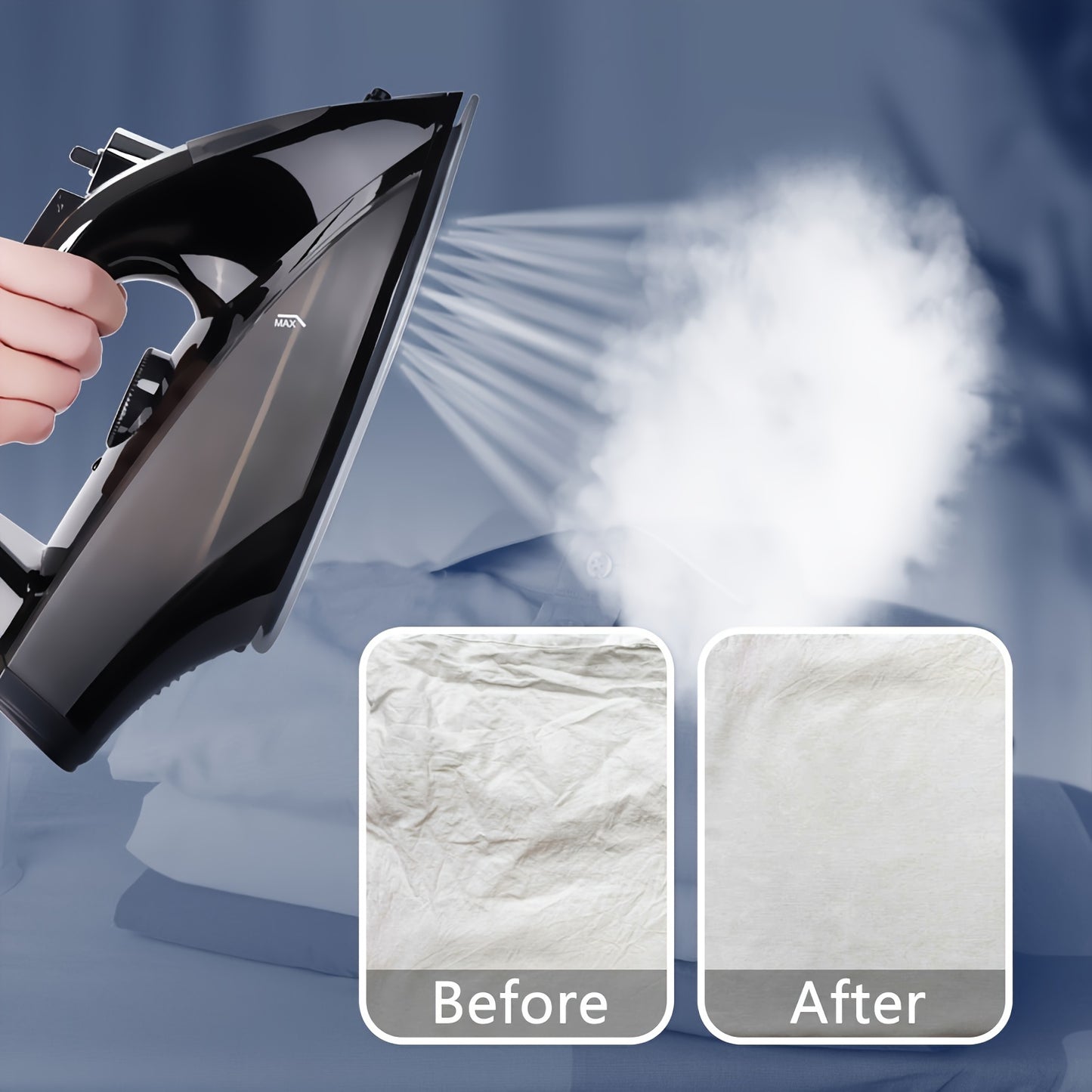 Moosoo Pro Steam Iron - 1800W Lightweight Dry Iron With Advanced Anti-Drip System, Auto-Off Function, And Enhanced Safety Features For Easy Ironing Experience - ST1800