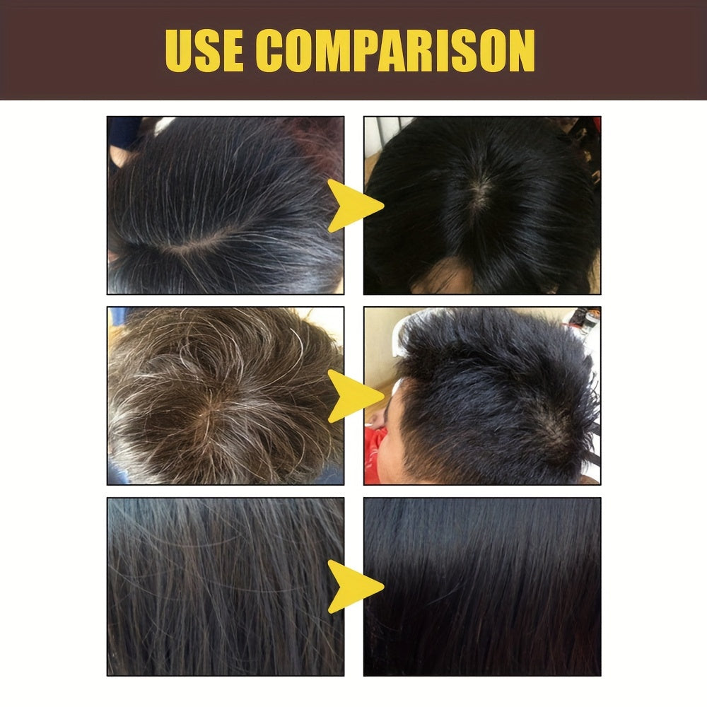 Brown Hair Coloring Shampoo, Instant Hair Coloring Shampoo 3 in 1 Nourishing Hair Shampoo Hair Coloring Cover Gray Hair, Natural Long Lasting Hair Coloring Shampoo