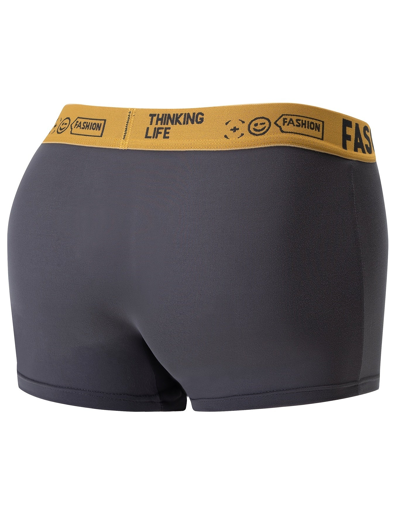 12/24pcs Men'S Boxer Briefs - Breathable, Comfortable, Stretchy Underwear with "FASON" Letter Print, Black, Casual Style, Comfortable Underwear | Stylish Boxers | Smooth Texture Fabric, Men'S Underwear, Boxer For Big Men, For