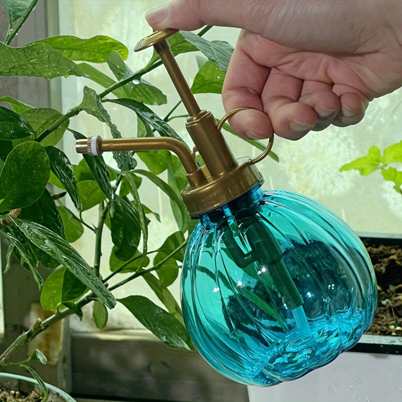 1pc, Watering Flower Bottle Pumpkin Mist Sprayer Watering Pot Spray Bottle Plants Sprinkler Pot For Garden Watering Pots Tools, Adjustable Watering Pot, Household Potted Plant Watering Tool, Spray Bottle For Garden Outdoor Ya
