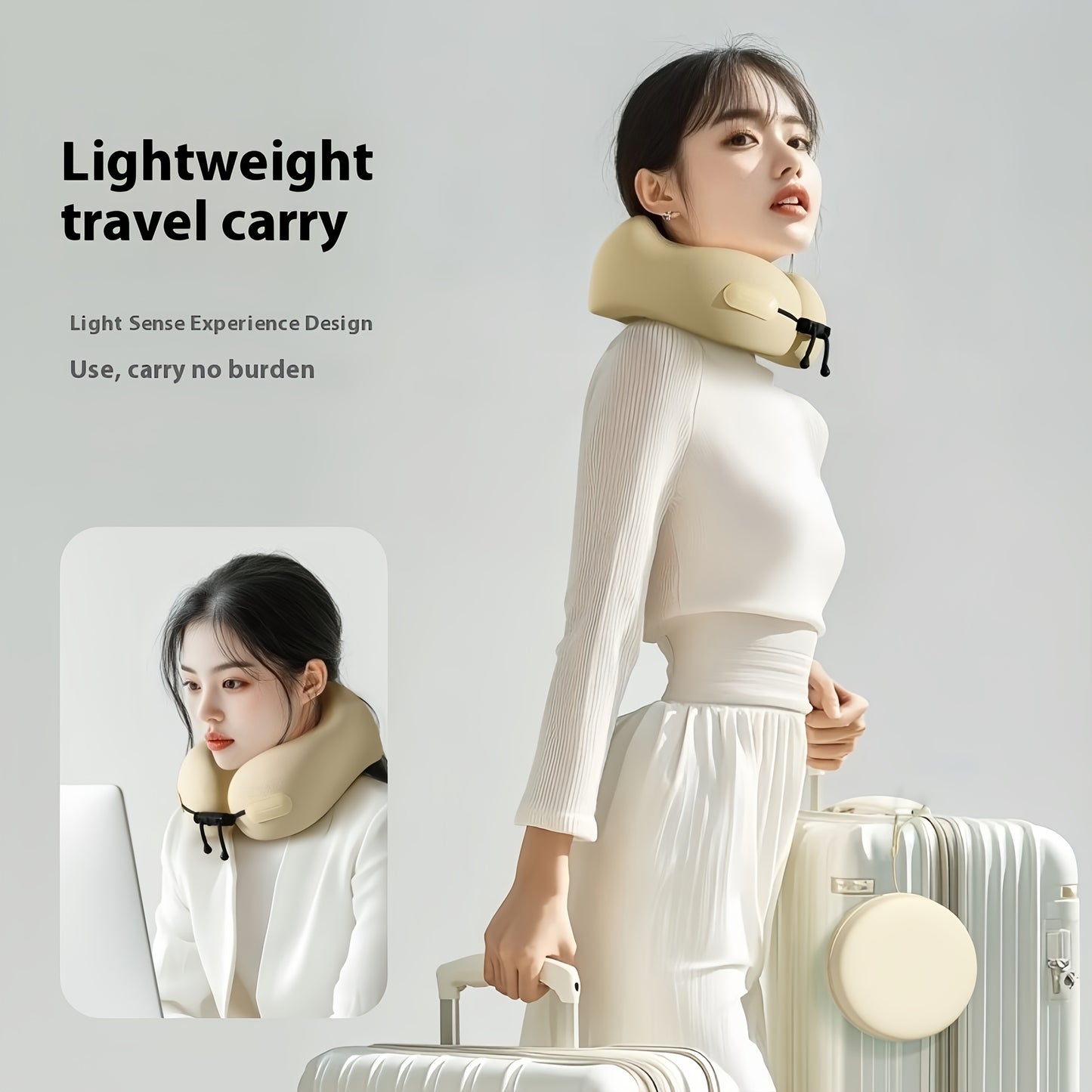 Multifunctional Neck Pillow, Suitable for Long Trips, Airplane, Car, Train, Office,