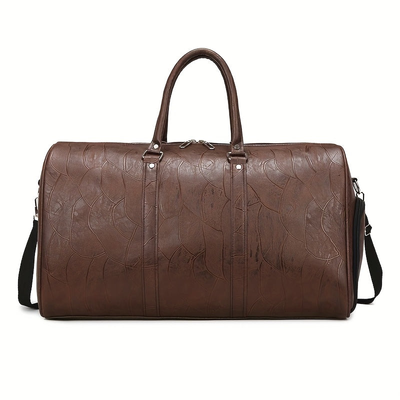Retro Men'S Travel Bag in a Simple And Spacious Design, Suitable for Casual Use, with Both Hand And Crossbody Options.