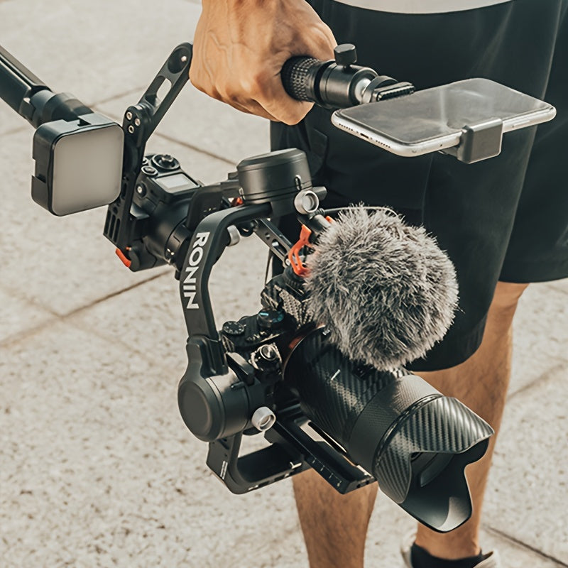 MINIFOCUS Handheld Gimbal Stabilizer Grip with NATO Clamp, Aluminum Alloy Camera Accessory, Expandable Multi-Function Mount, Adjustable Angle for DJI RS4/RS4 PRO/Ronin RS3 Mini/RS3/RS3 Pro/RS 2/RSC2 Gimbal Handle