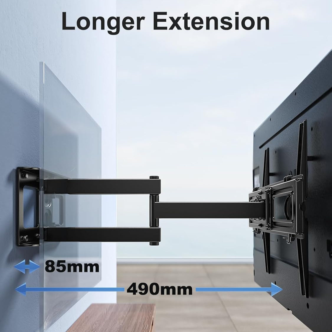 Holds Up to 40Kg Digital Display, TV Mounting Bracket, TV Display Wall Mount TV Bracket, Rotatable Tilting TV Bracket, Suitable for 66.04-152.4 cm Flat And Curved TV Or Monitor, Up to VESA 400X400 Mm