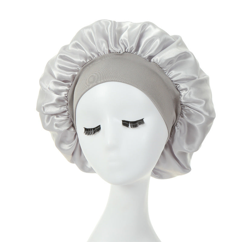 Sleep Bonnet, Soft Silk Bonnet With Elastic Band For Curly Hair, Satin Bonnet For Women Sleep Hair Care, Breathable Silk, Seven Colors Available 1piece Luxury Shower Cap For Women