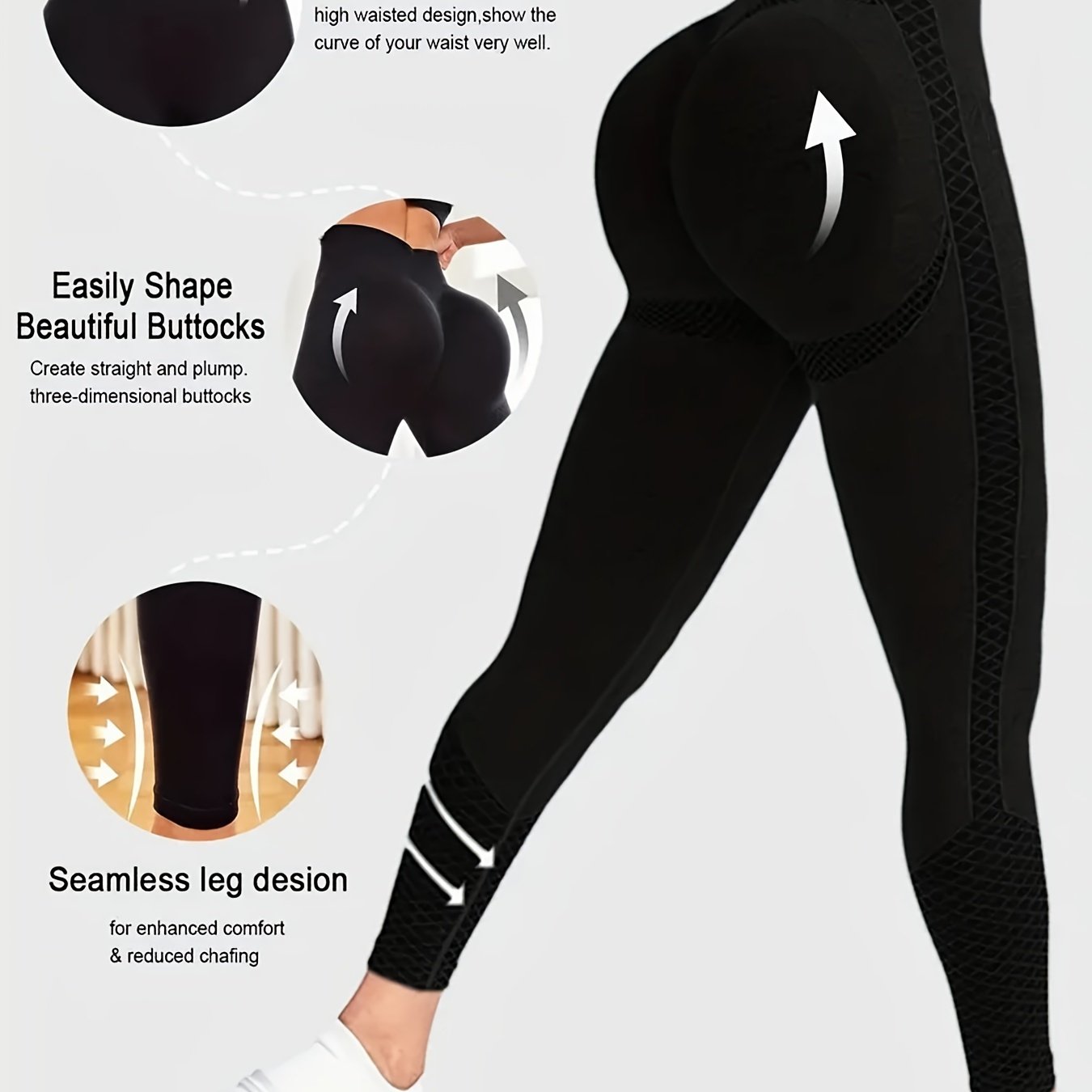 High-waisted Compression Sports Tights - Super Comfortable, Abdominal Control, Sweat-wicking, Four-way Stretch, Adjustable Length, Wide Waistband, Elegant Design, Suitable for Women - Perfect for Yoga, Fitness, and Daily Wear