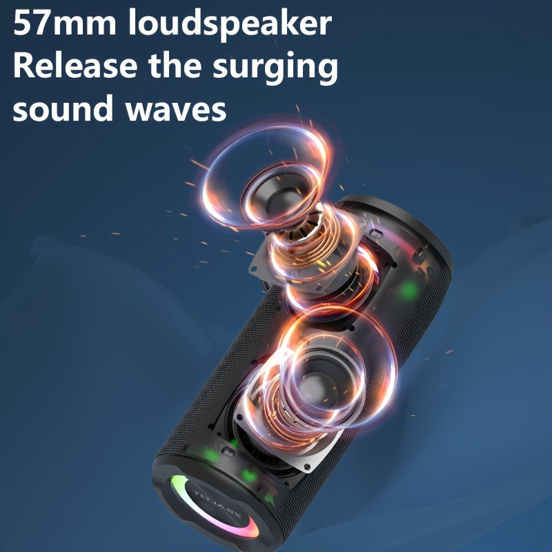ZEALOT S51 Pro 40W Wireless Speakers - 16Hrs Playtime, Dual Pairing, Booming Bass, Waterproof IPX5, Portable with Handle, USB-C Charging, 7.2 Surround Sound, 40W Power, for Home, Car, Camping, Travel - Ideal Christmas Gift