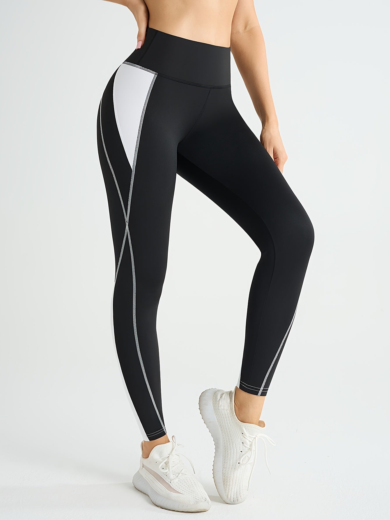 Hot: 2pcs New Women's Fashion Yoga Pants, Elastic Fitness Outdoor Leggings, Tummy Control Butt Lifting Tight Pants, Comfortable Breathable Sweat-Absorbing Shaping Long Pants