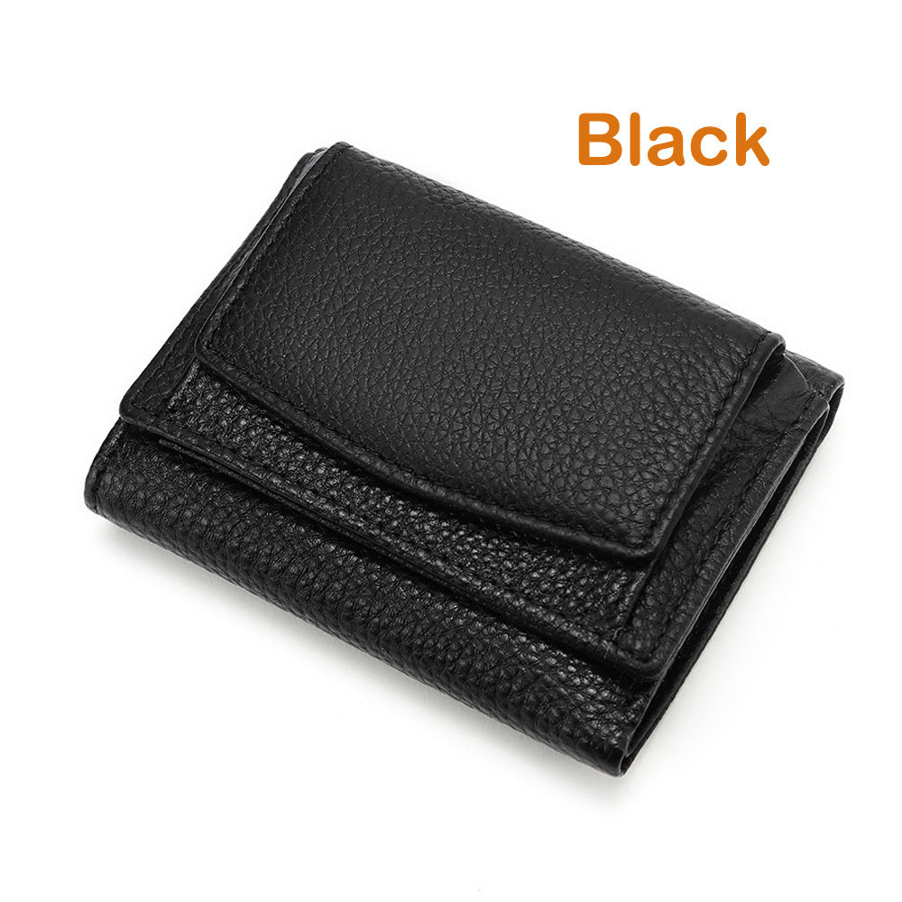 Women's Mini Wallet, Faux Leather Snap Button Coin Purse, Solid Coin Pockets, For Everyday