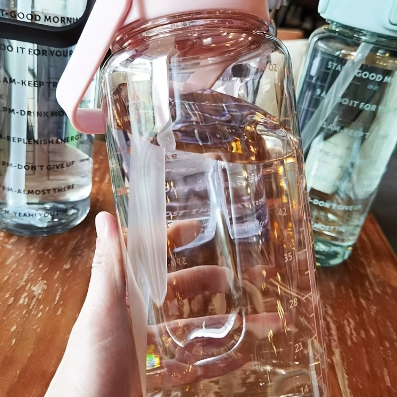 2L Sports Cup Water Bottle With Straw - Large Capacity, Portable & Durable For Outdoor Sports & Fitness!
