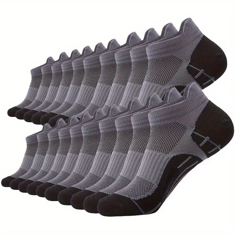 20 Pairs of Men's Socks, 10/20 Pairs Low-Cut Comfort Cushion Casual Socks
