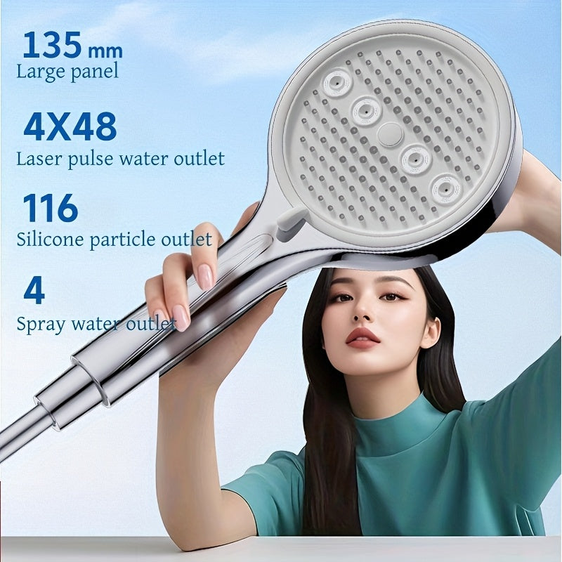 Wall-Mounted Shower Head with Adjustable Arm - No Electricity Needed, Easy Installation, Heavy-Duty Copper Construction for Modern Bathroom Upgrade - Ideal for Bath or Shower