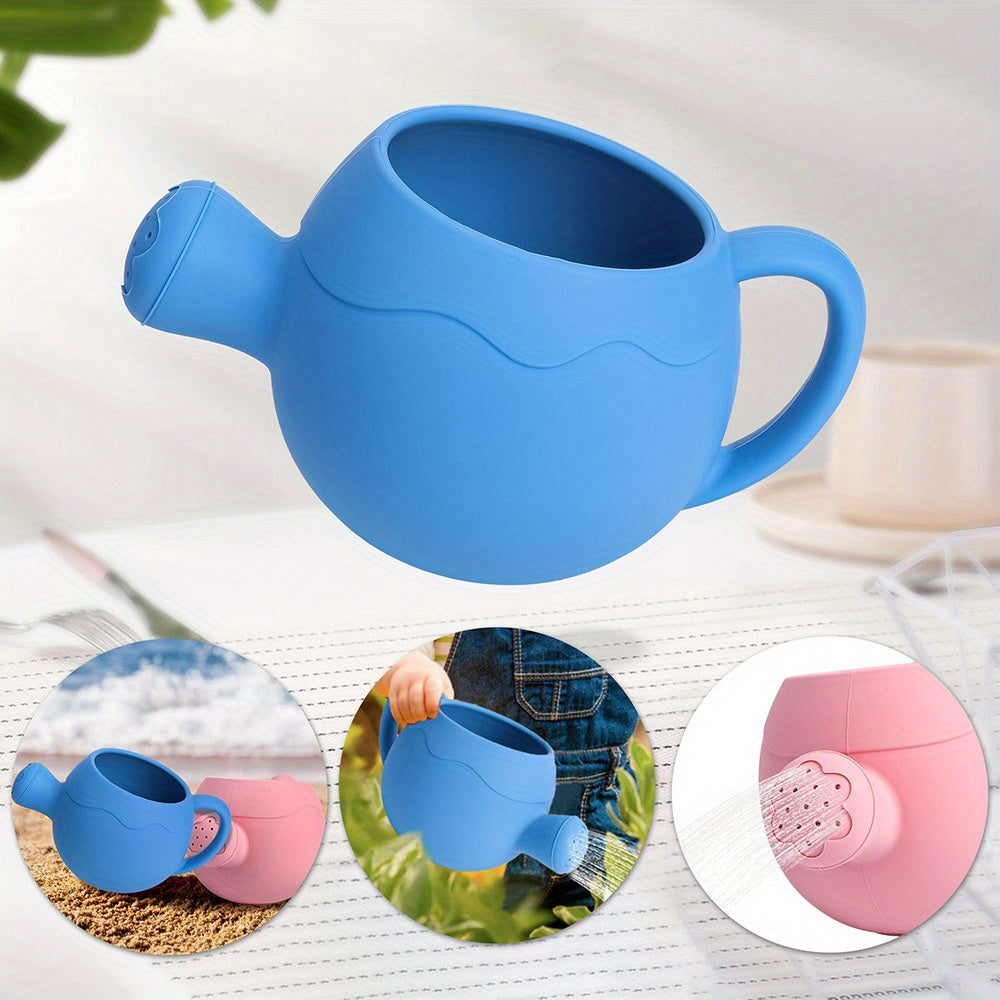 Silicone Watering Can Toys ( Lightweight with Handle) Easy to Grasp for Youngsters - Perfect for Bathing, Beach and Garden Play, Sprinkler Toy to Play with, Beach Gardening Toys, Safe and Fun Water Play Toys for Youngsters En