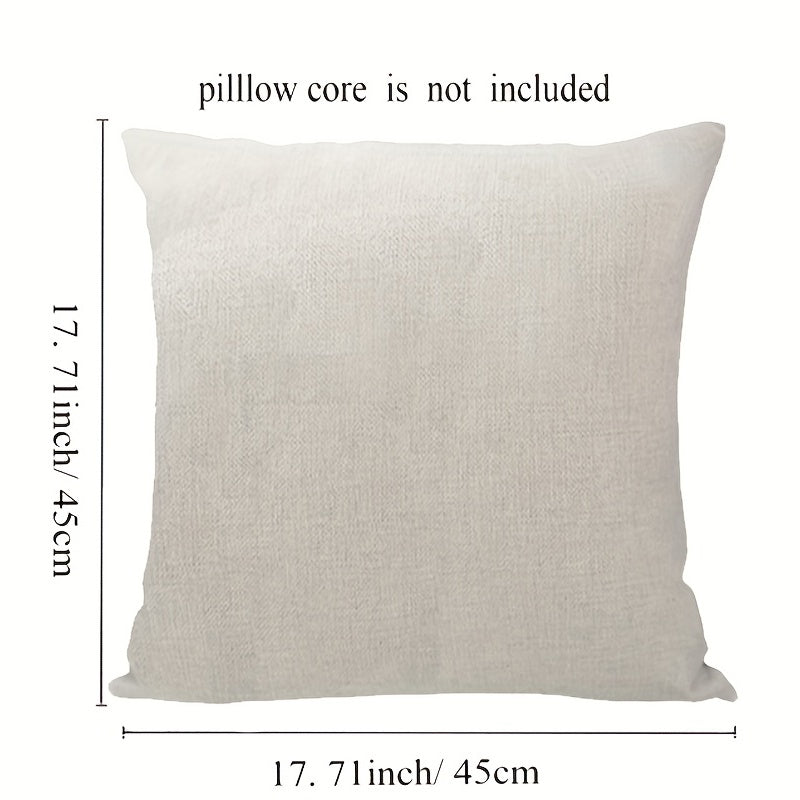 Set of 6pcs, linen blend pillow cover, sofa cushion cover, 45 x 45cm,17.71x17.71inch, six piece set