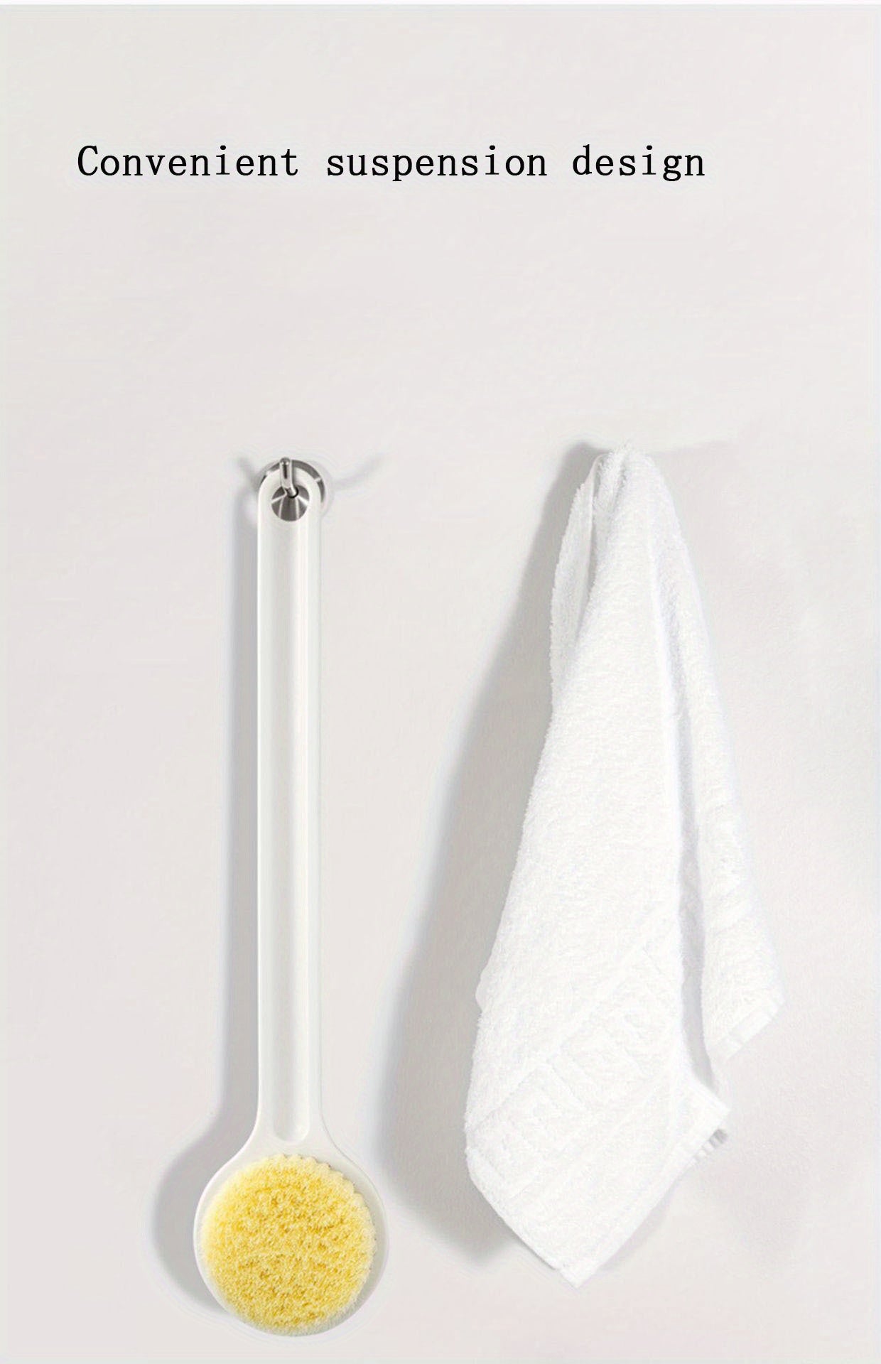 Long Handle Shower Brush with Exfoliating Scrubber for Body and Back - Massage and Exfoliate Skin in the Bathroom