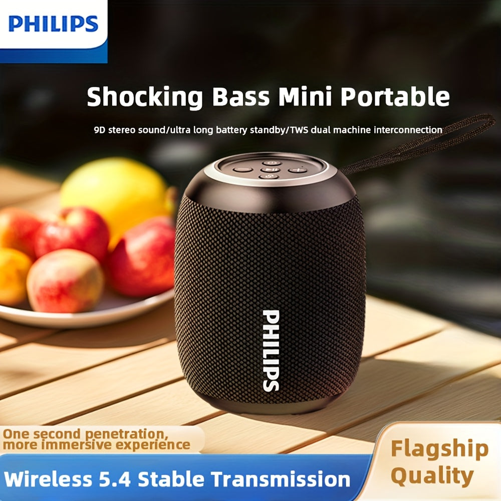 Philips TWS Stereo Wireless Speaker System - Portable Smart Speaker with App Control, -C/Power Bank Compatible, Low- Indicator, Compatible with Smartphones/PC/Tablet/DVD/Smart Speakers, - Sound for Home & Outdoor (No