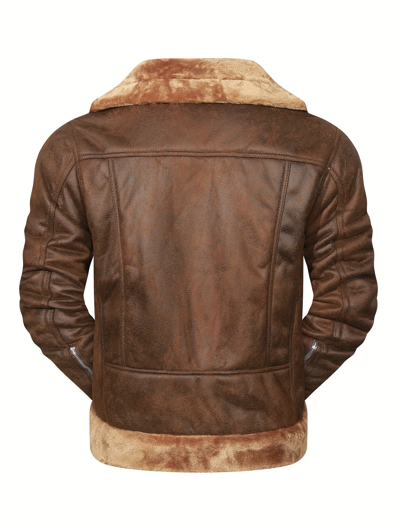 Men's Pu Jacket, Chic Faux Leather Jacket For Fall Winter