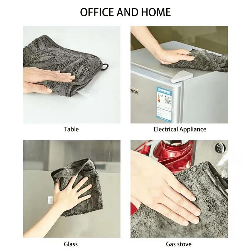 2/4/6/8pcs Multi-Purpose Reusable Cleaning Wipes, Quick-Dry Super Absorbent Towels for Home Kitchen, RV Towel Rolls, Versatile Cloths Suitable for Living Room, Bedroom & Car Washing, Double-Layer Thickened Soft Drying Cloths,