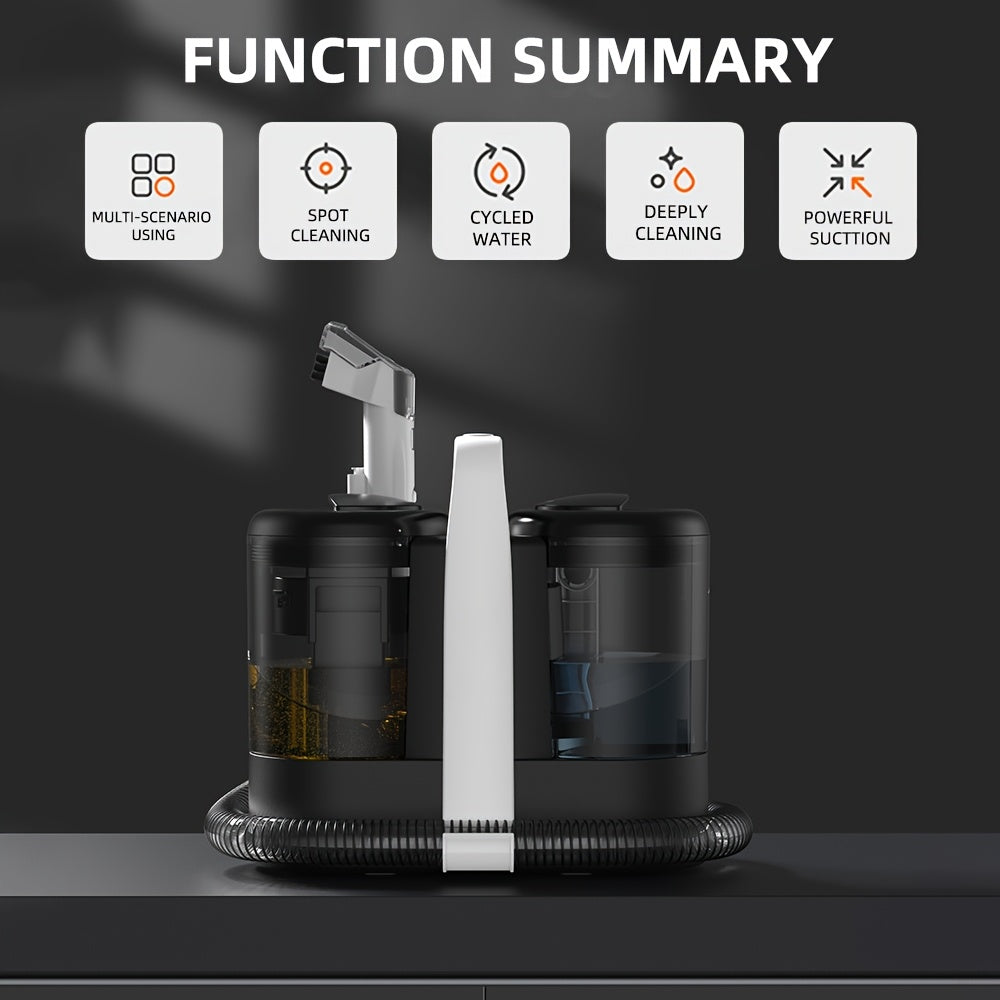 GOXAEEEE Handheld Carpet Cleaner 600W Handheld 15Kpa Corded Spot Clean Machine Wet Fabric Sofa Cleaning Pet Portable Car Multi-functional Suction And Suction Integrated Household Fabric Sofa Cleaning Machine