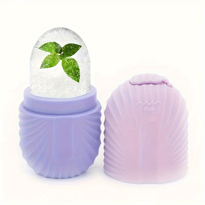 Ice Face Roller, Ice Roller For Face & Eye Puffiness, Facial Massager Contour And Enhance Skin Care & Glow, Ice Facial Roller Mold Cube, Reusable & Leakproof