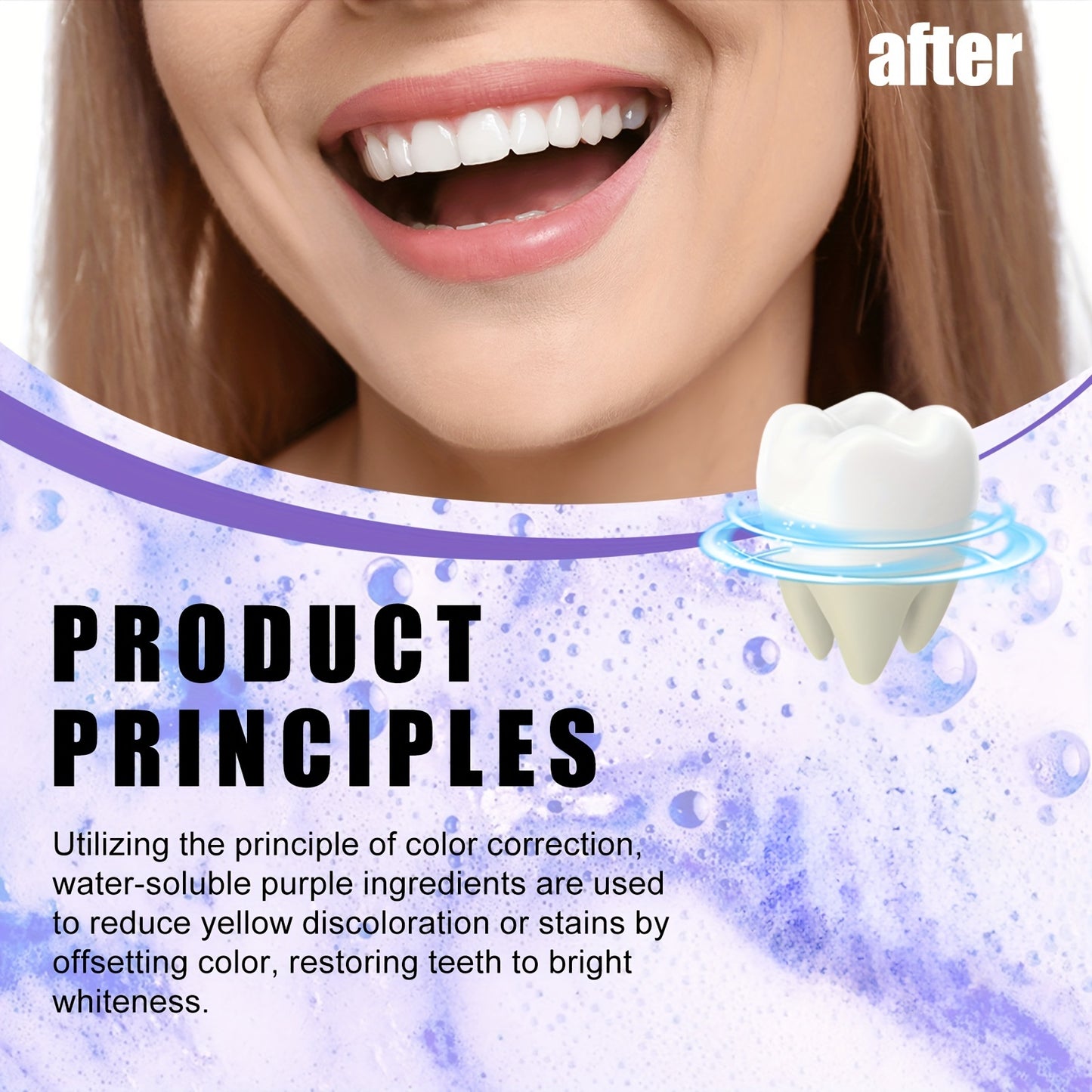 Purple Whitening Toothpaste - Brightens & Cleans Teeth, Fades Stains & Odors, Oral Care Gel Teeth Whitening Products Tooth Whitening