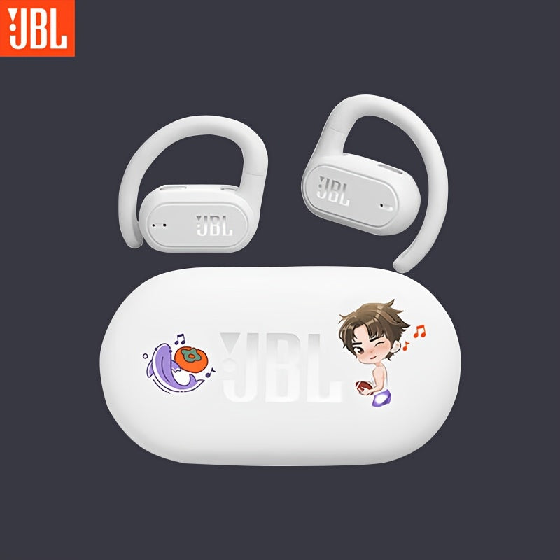 2024 New JBL Soundgear sense Open Wireless Earphones Bone Conduction Sports Running Headphones, Wireless Earbuds, HIFI Sound Quality, HD Calling, 1200mAh Rechargeable Battery, Wireless Connectivity