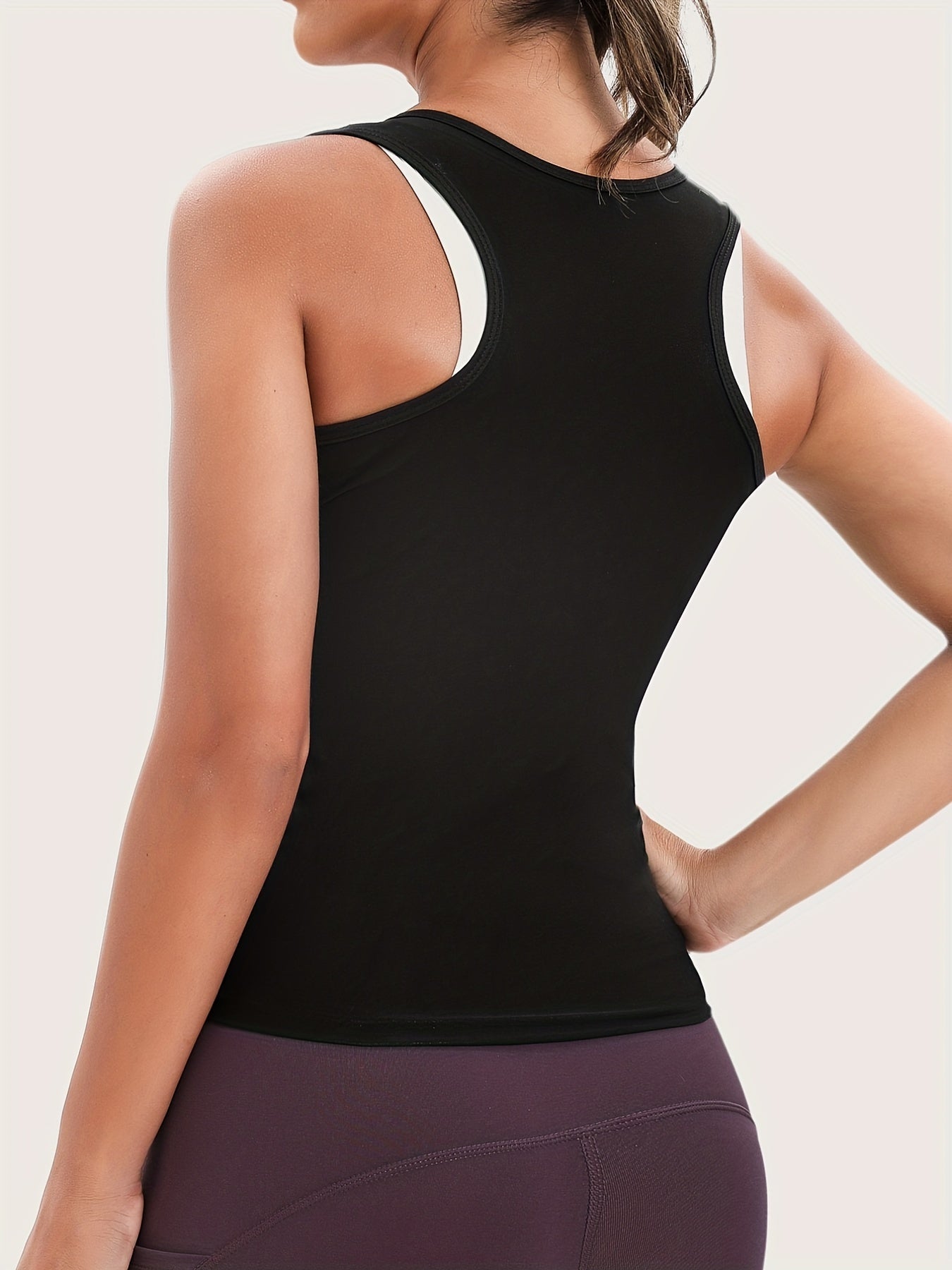 Sweat Sauna Stretchy Sports Vest: Slim Your Waist Instantly With This Body-Shaped Yoga Fitness Workout Waist Trainer For Women's Activewear!