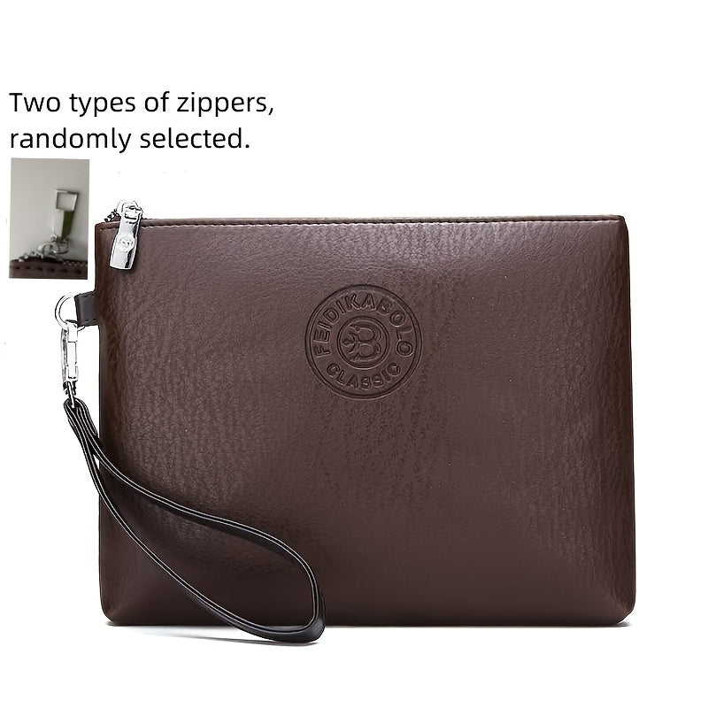 Soft Handbag For Men, Envelope Wrist Bag For Daily Commute