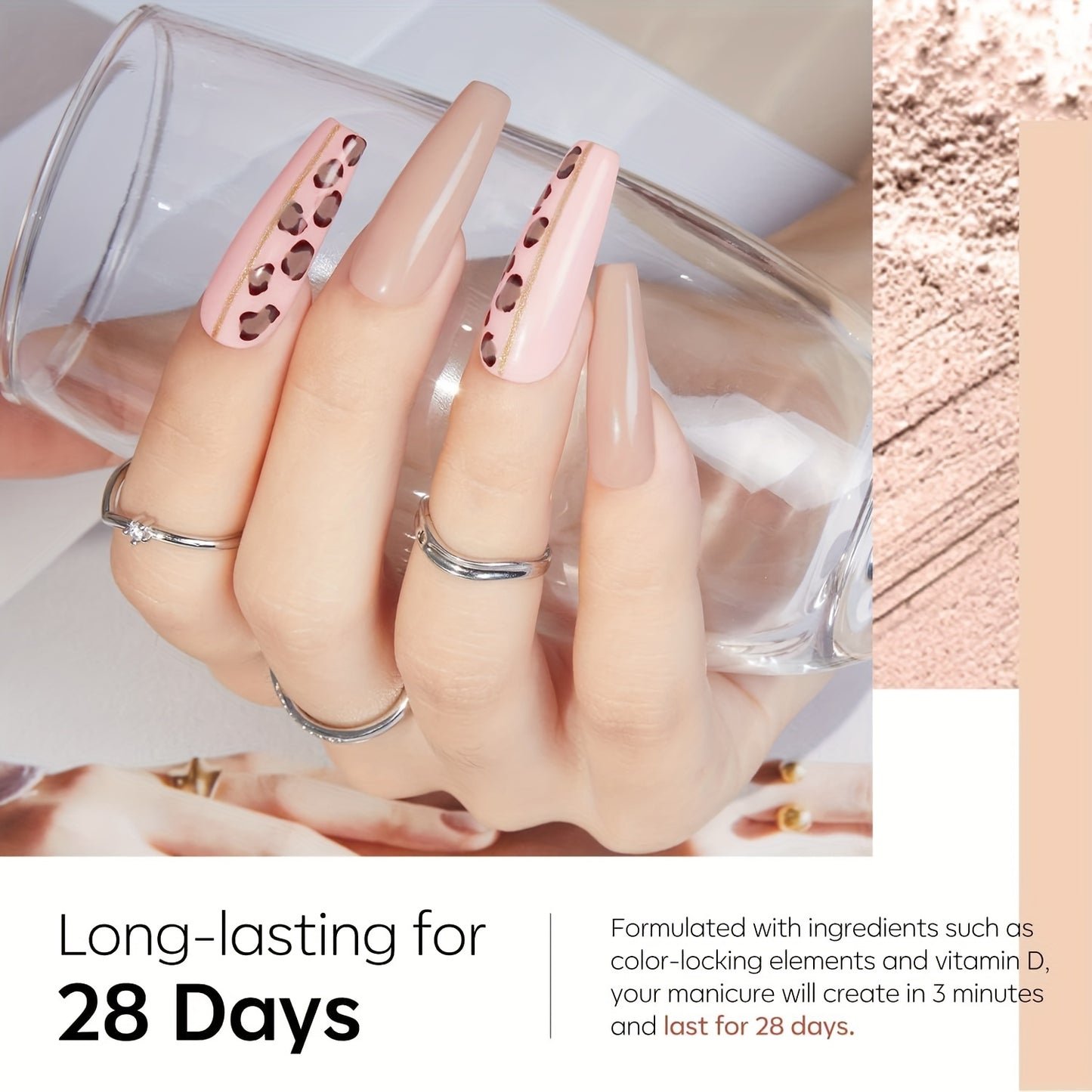 11Pcs/Set Dip Powder Nail Kit Starter 4 Colors Nude Skin Tone Golden Glitter Neutral Acrylic Dip Powder Liquid Set With Base Coat And Top Coat Activator For French Manicure Salon
