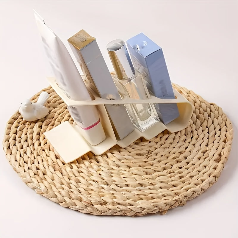 Multi-Functional Remote Control Storage Rack - Desktop Organizer with Anti-Slip Base, Holds 4 Remotes & Glasses, No Assembly Required, Space-Saving Design for Living Room, Utility Racks, Remote Control Holder, Minimalist Orga