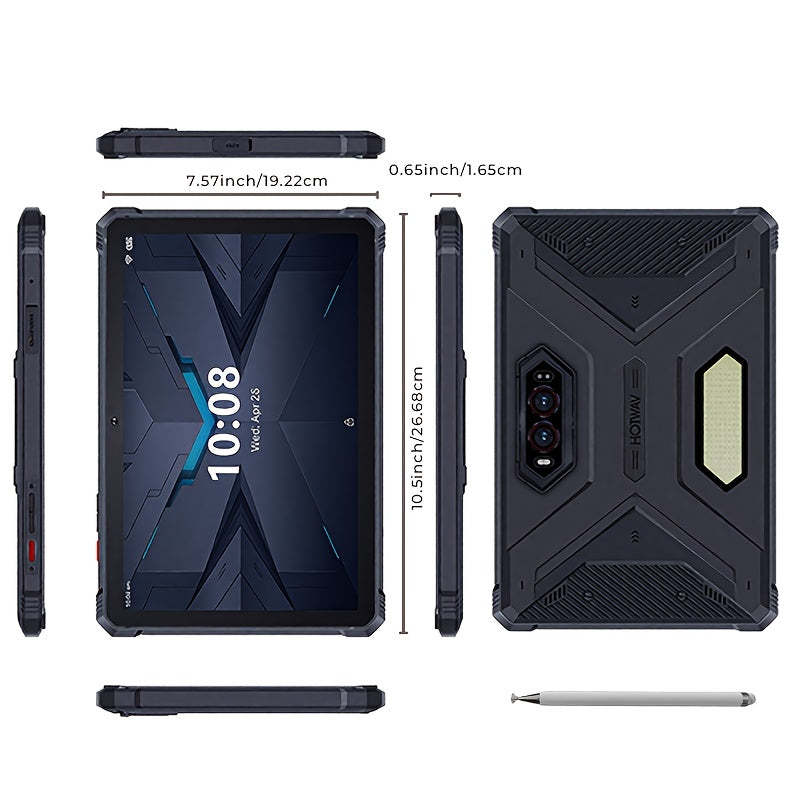 The HOTWAV R9 Ultra Is A Rugged Tablet with An 11-inch HD+ 120Hz Display, Android 15, 24 (8+16)GB RAM And 512 (expandable to 2TB)GB ROM, 64MP+16MP, 20MP Night Vision Cameras, 20080mAh Battery, S713 Chip, Dual 5G SIM Cards, GP