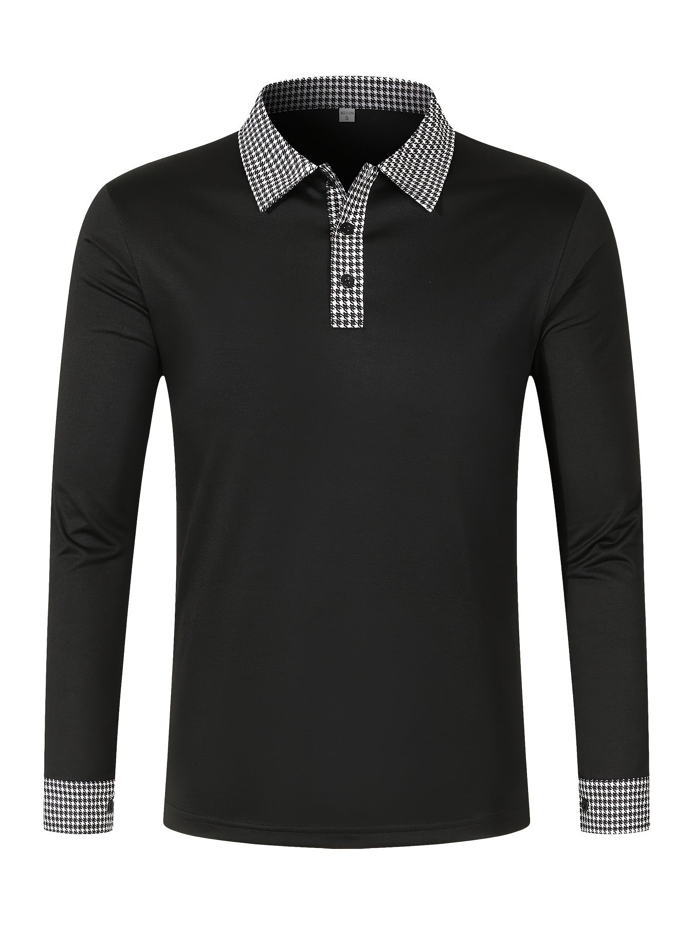 Men's Casual V-Neck Long Sleeve Rugby Shirt For Spring Autumn, Men's Clothing