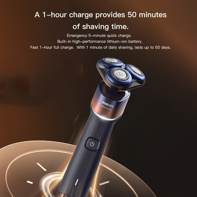 PHILIPS Shaver 5000X series X5005/00 SkinEase Beige Soothing Technology 360° Floating Blade Microbead Protective Coating 27 Blades, 56,000 Strokes/Minute 1 Hour Charge 50 Minutes Battery Life Travel Lock