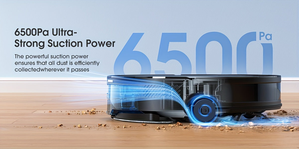 Lubluelu B40 Robot Vacuum Cleaner, 3 In 1 Robot Vacuum Cleaner And Mop, 6500Pa, 62db Low Noise, 9.98 cm Ultra-Slim Body, 5 Floors Mapping, Diversified Cleaning, Robot Vacuum Cleaner For Pet Hair, Carpet, Hard Floor, Christmas