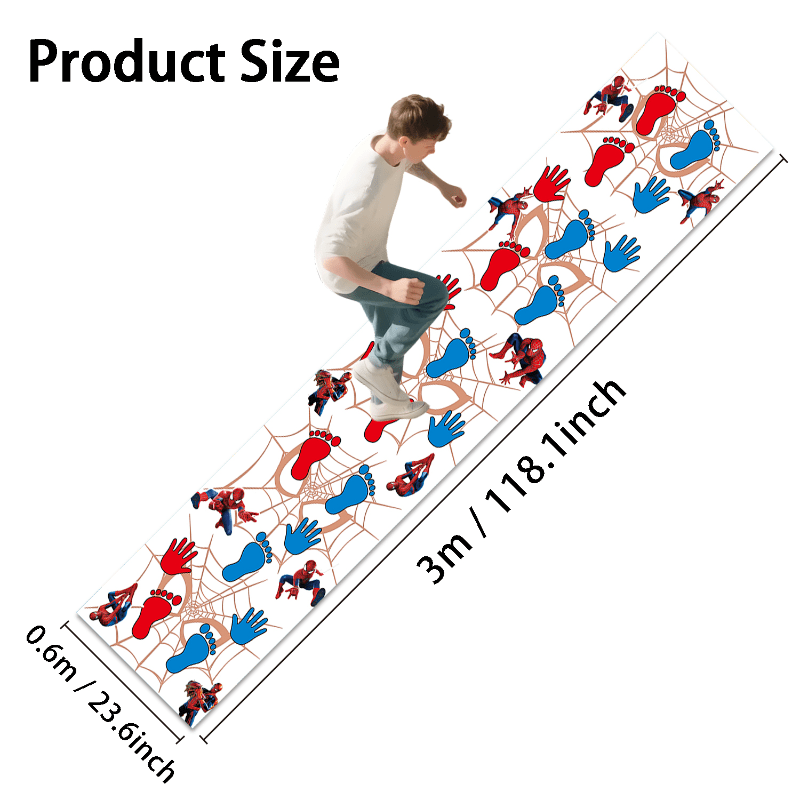 1pc MARVEL Spider-Man Theme Party Supplies, Team Building Activity Hand and Foot Entertainment Mat for Indoor/Outdoor Use - Suitable for Picnics Birthdays Weddings Housewarming Parties Valentine's Day New Year Christmas Gifts
