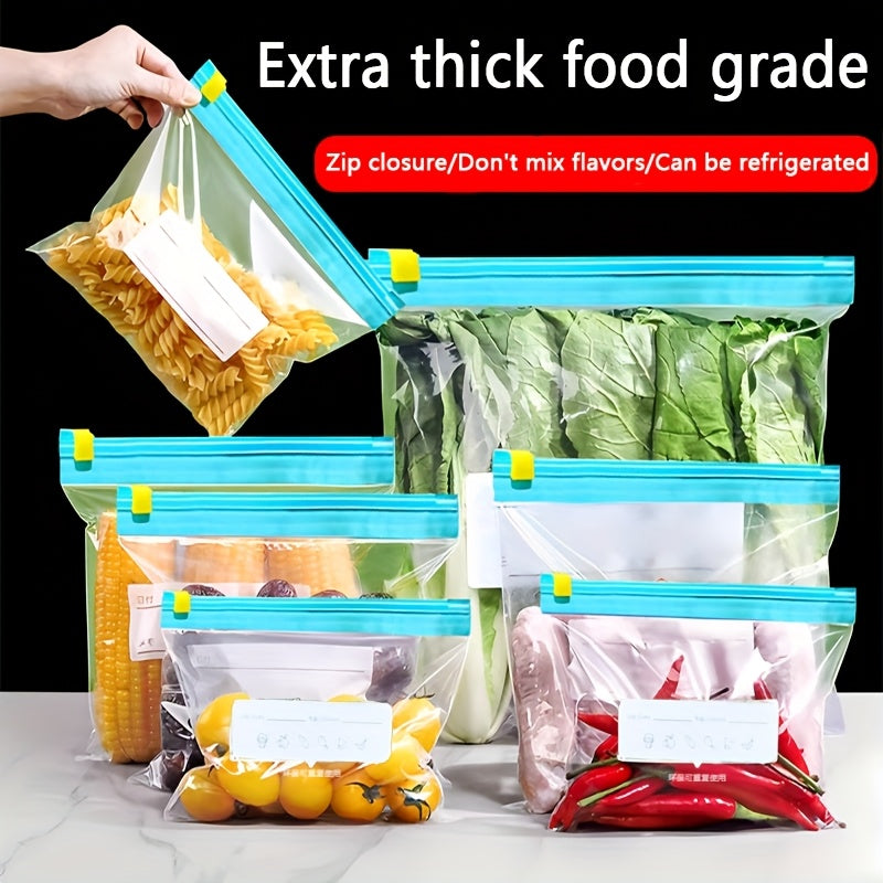 100pcs Combination Pack with Three Specifications, Zipper Fresh-Keeping Bags, Food Classification Storage Bag, Food Preservation Sealing Bag, Suitable for Fruits, Grains, Vegetables And Meat, Kitchen Storage And Storage, Kitc