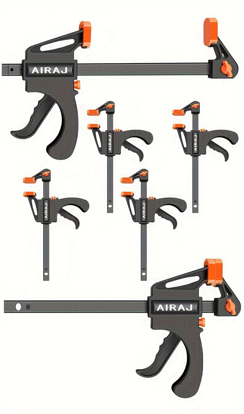 2/5pcs AIRAJ 10.16 Cm Woodworking Clips F Clamp Clip Hard Grip Quick Ratchet Release DIY Carpentry Hand Vise Tools