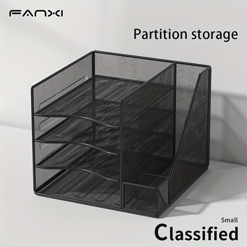 Iron Paper Organizer, Letter Tray, Document Data Bookend, Desk File Organizer, for Office, Home or School