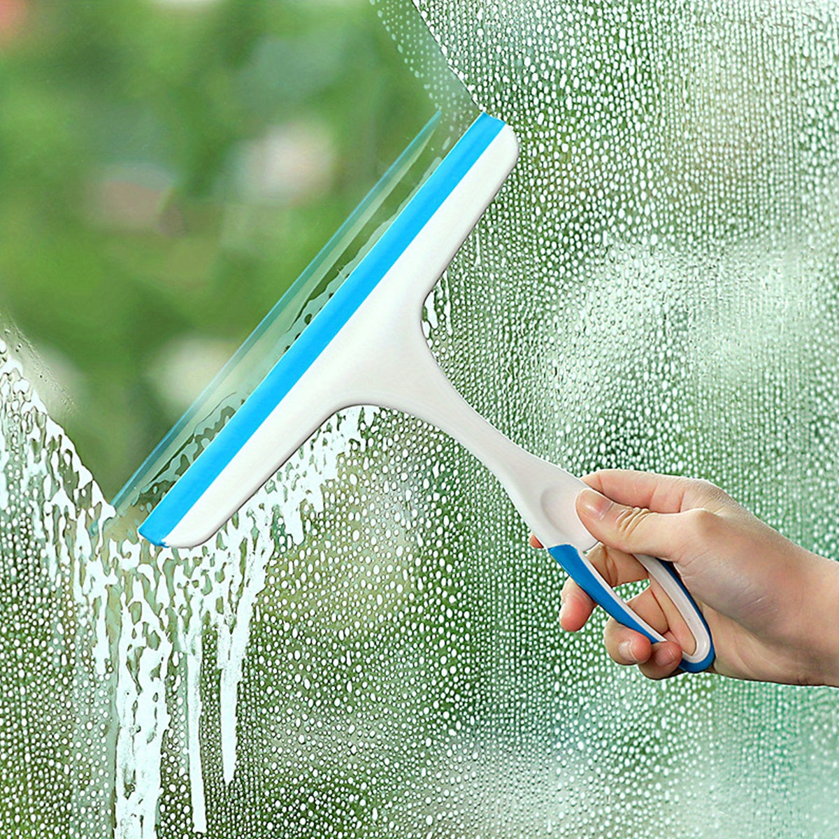 1pc, Shower Squeegee, Household Cleaning Squeegee, Window Squeegee, Handheld Glass Wiper, Water Removal Scraper, Suitable For Shower Doors, Bathroom, Window And Car Glass, Cleaning Supplies, Cleaning Tool, Back To School