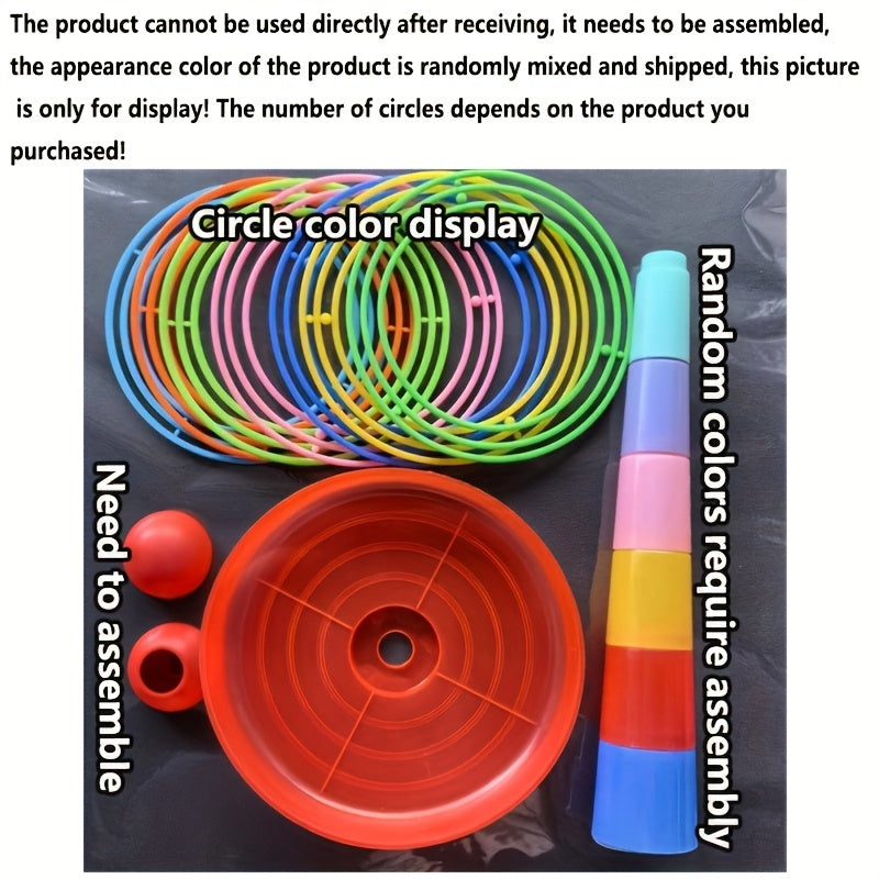 14pcs set/23pcs fun hoop game set, outdoor toy, parent-child interactive throwing ring game props with colorful rings - perfect for kindergarten, family gatherings, parties, and competitions. Great as Halloween or Christmas g