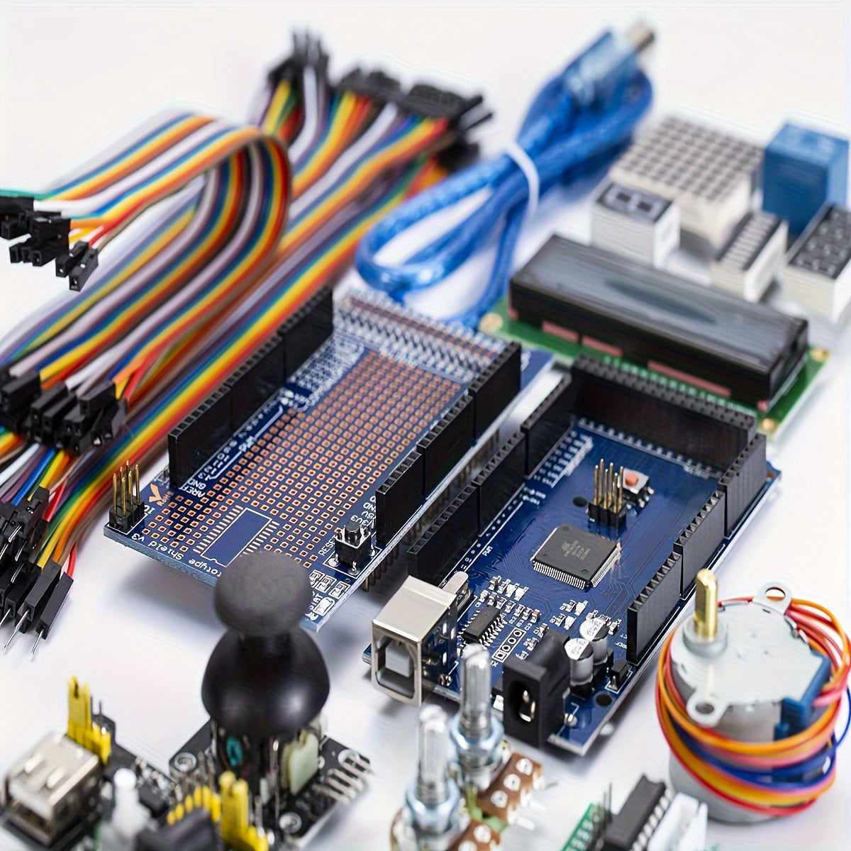 1 Set Full Version Starter Kit For Arduino Beginner Learning, MEGA 2560 Servo Motor LCD1602 Model