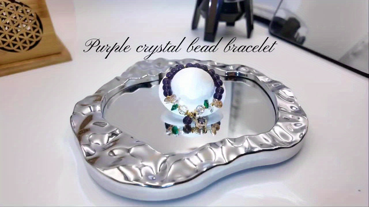 Classic Amethyst Bead Bracelet Featuring Cubic Zirconia, Non-Coated Fashion Jewelry for Women - Perfect for Everyday Use And Gifting